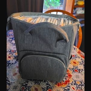 🍼Insulated/bottle/diaper-bag loaded with diapers!